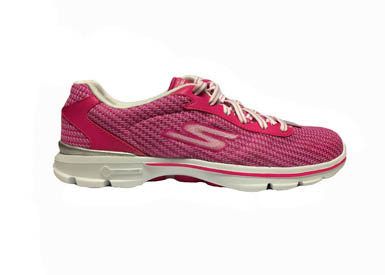 skechers go walk 3 fitknit lace up womens