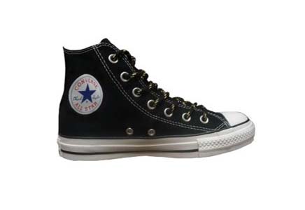 black converse high tops with black laces