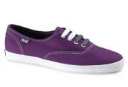 Keds Women's Champion Purple Canvas Shoes Wide Width WF35542