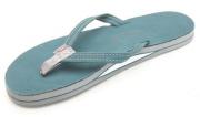 Rainbow Sandals Women's Single Layer Leather Narrow Strap Premier Turquoise Grey