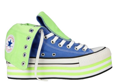 septiembre recluta Mirilla Converse Chuck Taylor All Star Platform XHi Baja Blue/Lime 136719C :  American Athletics