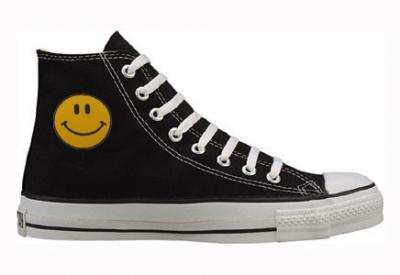 Converse Chuck Taylor All Star Hi Top Custom with Smiley Face : American Athletics