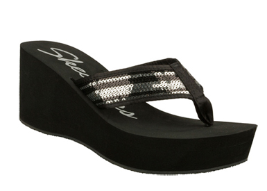 black foam platform sandals