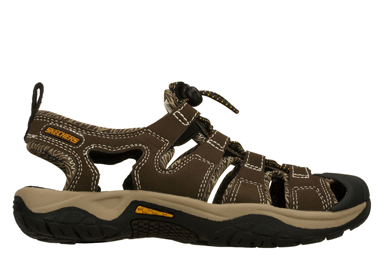 Skechers Boys Journeyman Chocolate/Taupe Sandals 92185L/CHTP : American Athletics