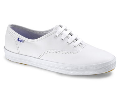 Keds Womens Champion White Leather Wide Width WH45750 : American Athletics
