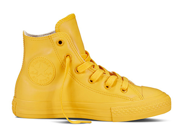 hovedpine cabriolet Tåler Converse Chuck Taylor All Star Leather Hi Top Yellow 344747C : American  Athletics