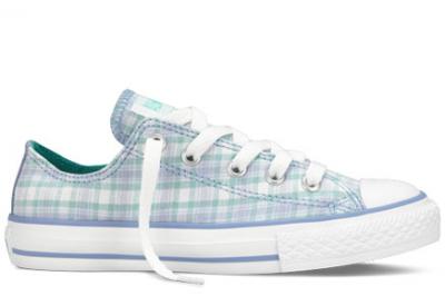 blue plaid converse