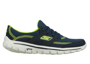 Skechers Womens Go Walk Navy/Lime 13592/NVLM : American Athletics