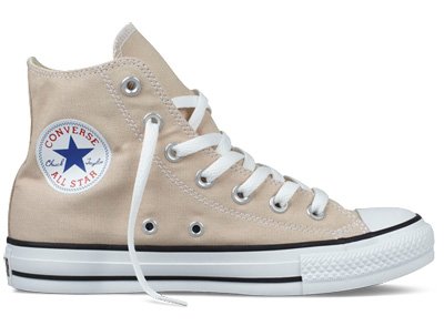 cream colored high top converse