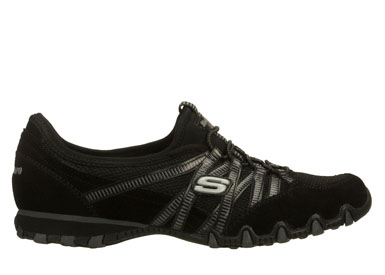 Skechers Womens Bikers Hot Ticket Black/Charcoal Sneakers 21159/BKCC American Athletics