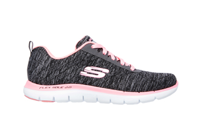 Ya que Habitat personaje Skechers Womens Flex Appeal 2.0 Black/Coral 12753/BKCL : American Athletics