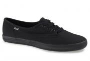 Keds Women's Champion Black/Black Canvas Shoes Medium Width WF24700