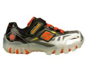 Skechers Boys Hot Lights Halt Black/Silver/Red 90471L/BKSR