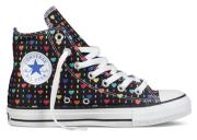 Converse Chuck Taylor All Star Hi Top Black Crayon Hearts Womens 537115F