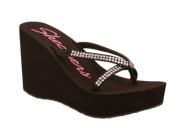 Skechers Womens Arcades Slip and Slide Chocolate Wedge Sandal 38152/CHOC