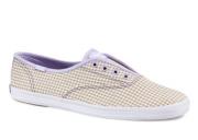 Keds Womens Laceless Tan/Purple Medium Width WF46389