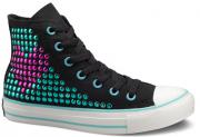 Converse Chuck Taylor All Hi Top Black/Light Blue Womens 522305F