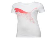 Puma Women's Graphic Tee White/Pink 89254705