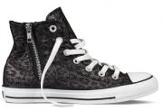 Converse Chuck Taylor All Star Hi Top Black Leopard Side Zipper 532433C